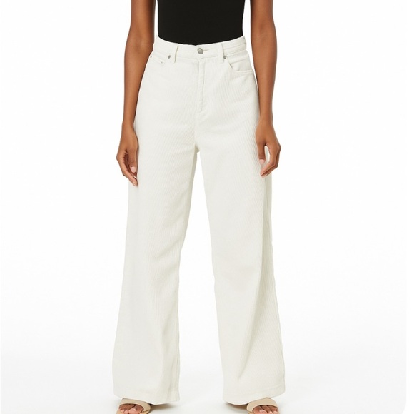 BDG pants corduroy jeans white wide leg high rise SZ 25" Small Flaw - Picture 1 of 7